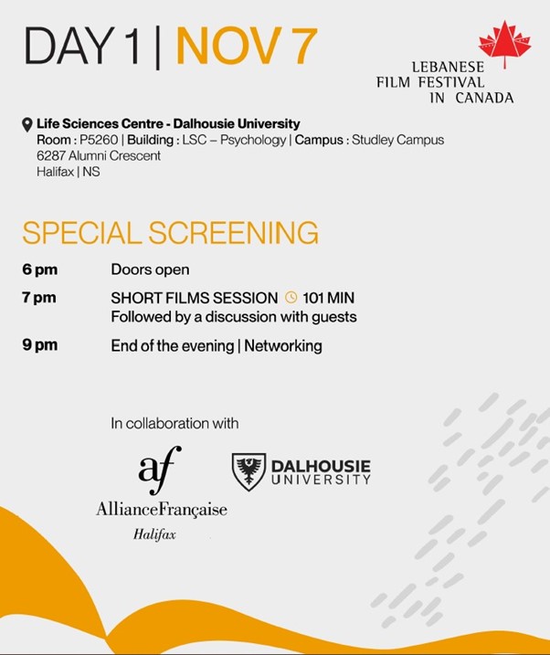 Lebanese Film Festival in Canada - Life Sciences Centre, Dalhousie University