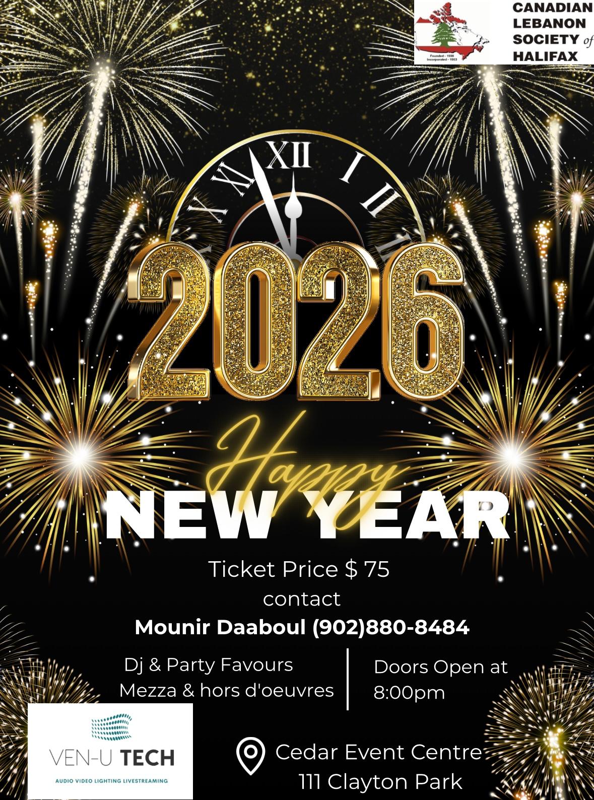 New Year Eve 2026 Party @ Cedar Event Center