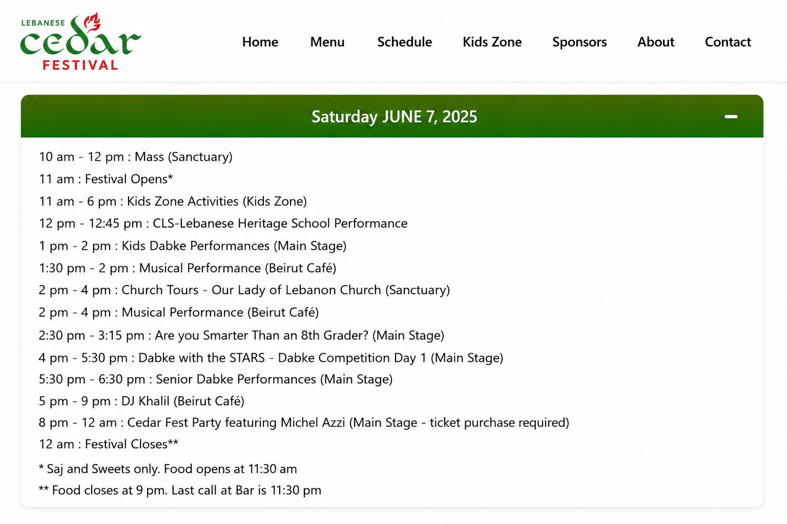 Lebanese Cedar Festival 2026